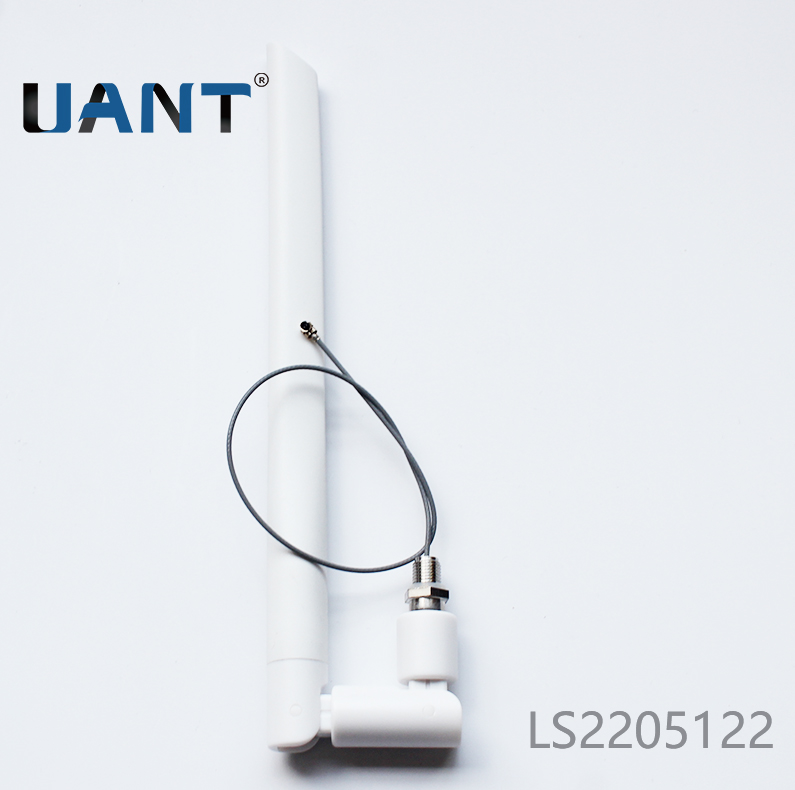 2.4G 龙泉剑白色双转折出线天线，L=200mm+端子