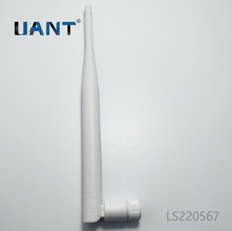 2.4G/5.8G 大棒球白色外置天线,SMA公头公针