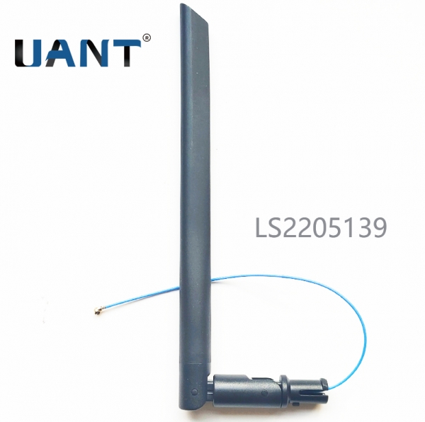 4G LTE龙泉剑黑色双转折出线天线，L=150mm+端子