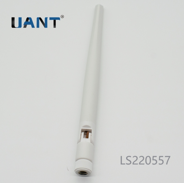 4G LTE龙渊剑白色外置天线，SMA公头母针